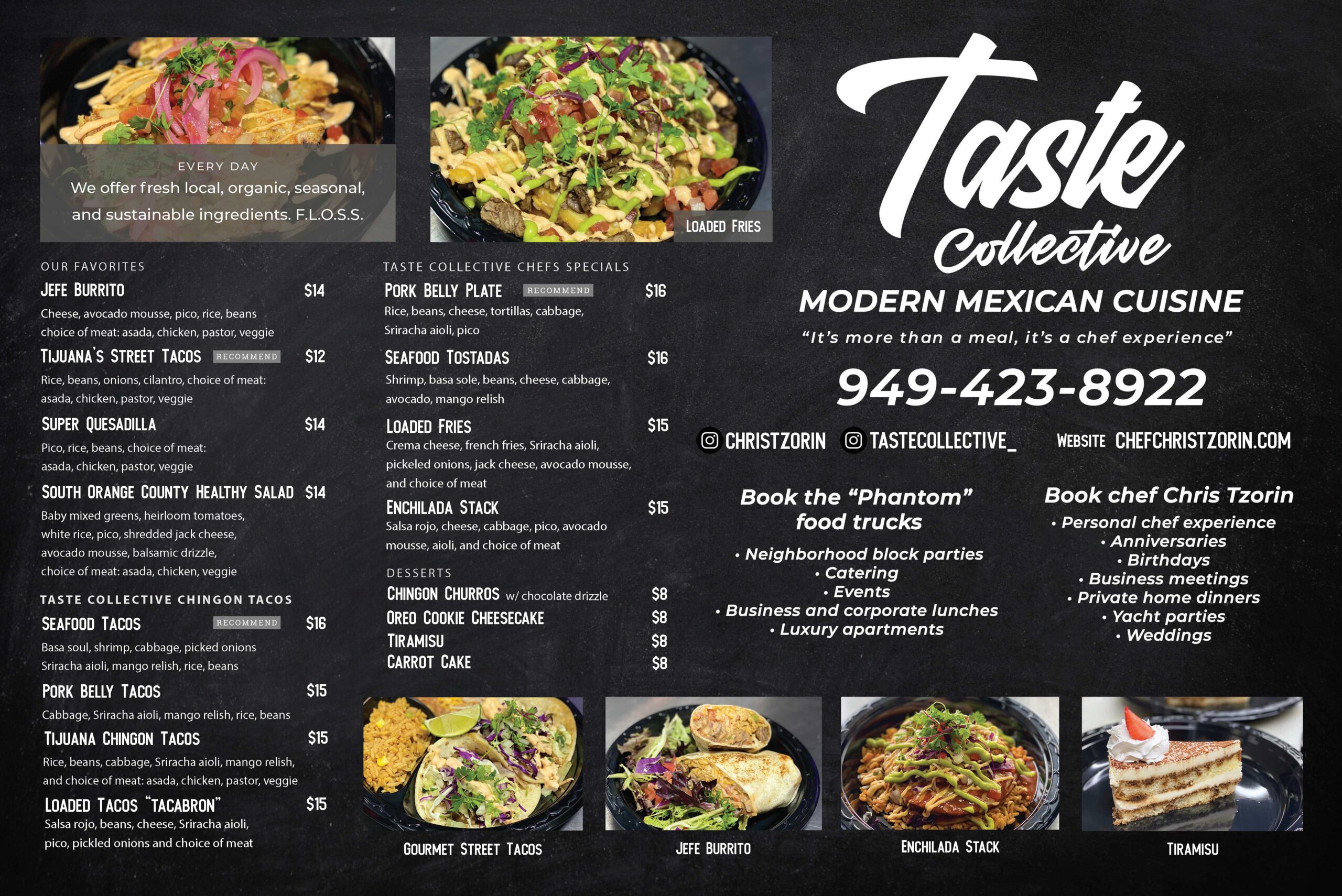 Food Truck Menus – Chris Tzorin